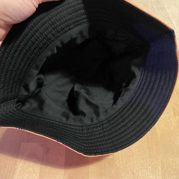 Ernie Bucket Hat Orange Black Reversible Unisex Sesame Street Cartoon Fisherman - Picture 9 of 14